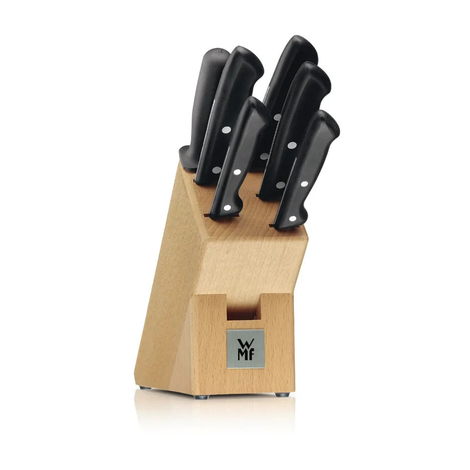wmf-classic-line-messerblock-7-teilig-mit-messerset-5-messer-wetzstahl-buchenhol image 1