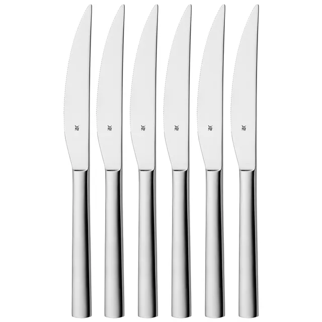 wmf-nuova-steakmesser-set-6-teilig-23-cm-monobloc-messer-mit-wellenschliff-aus-c image 1