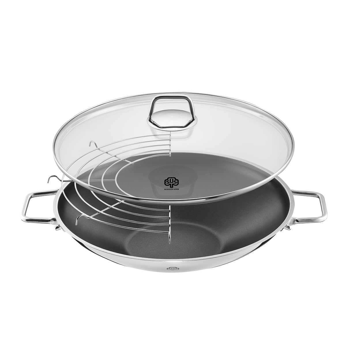 schulte-ufer-wok-wega-34-cm-beschichtet-4-5-l-induktionsgeeigneter-wok-inkl-zube image 2