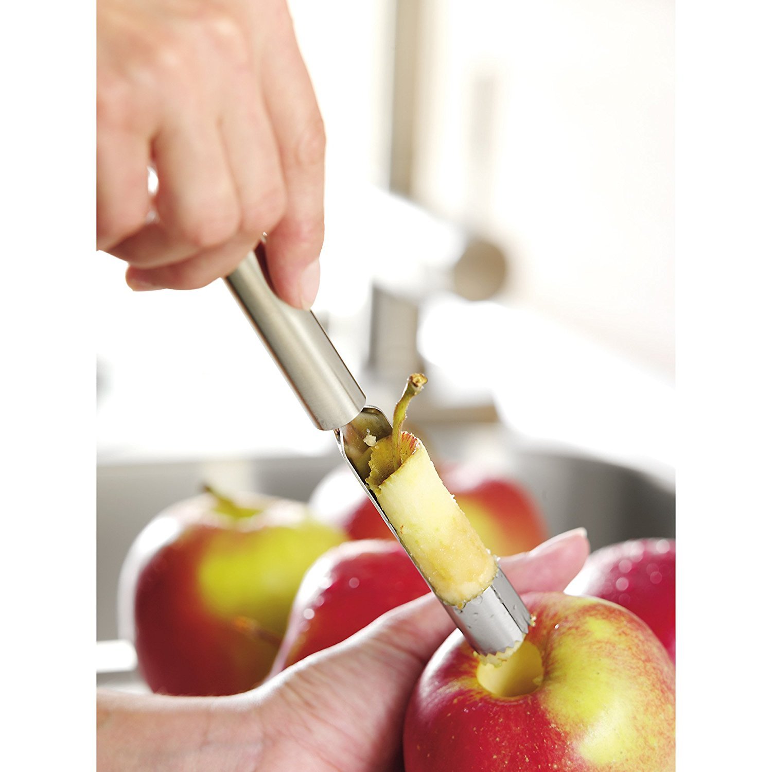 wmf-profi-plus-apfelausstecher-24-cm-cromargan-edelstahl-teilmattiert-apfelkerna image 2