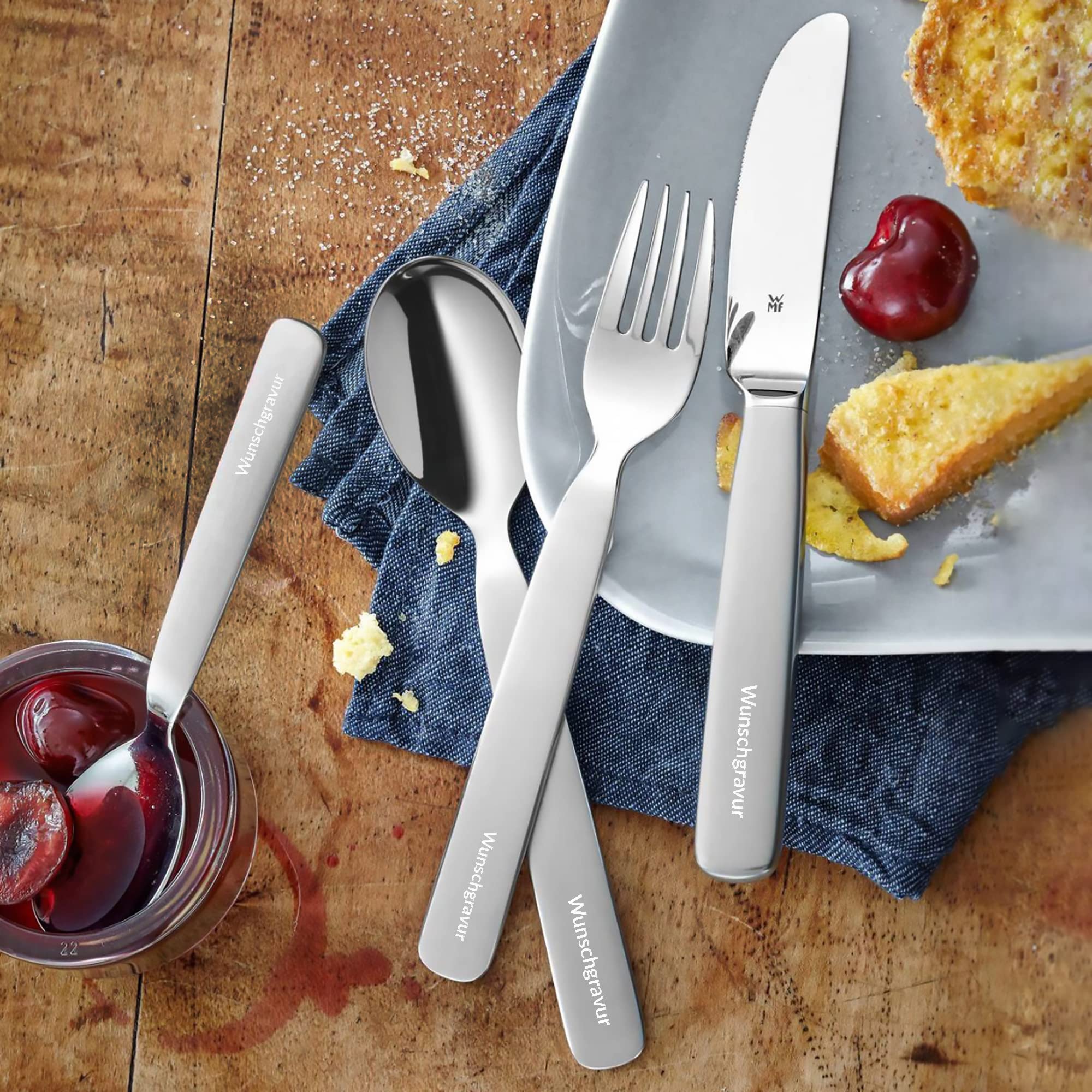 wmf-kinderbesteck-first-lyric-4-teilig-mit-wunschgravur-cromargan-edelstahl-18-1 image 2